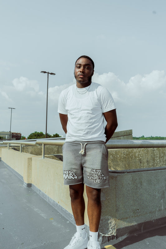 Grey Acid Wash Shorts